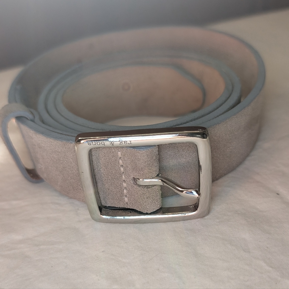 Rag & Bone Gray Suede Belt - Medium